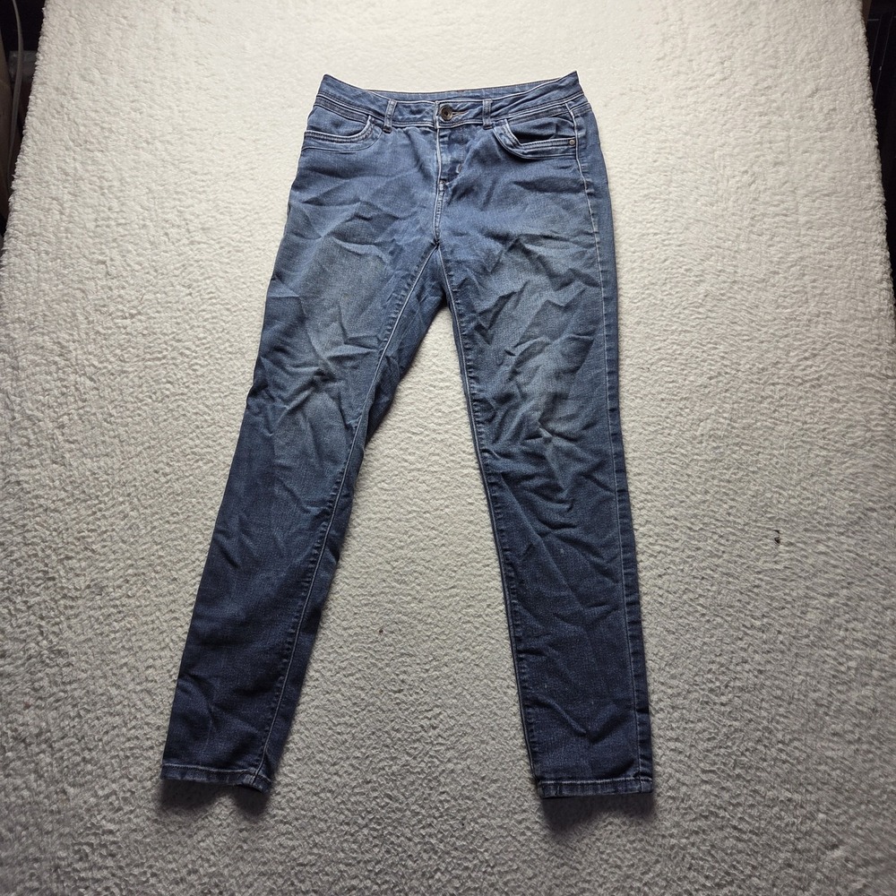 Rue21 Jeans Womens Juniors 1 Blue Medium Wash Skinny Slim Stretch Denim Pants